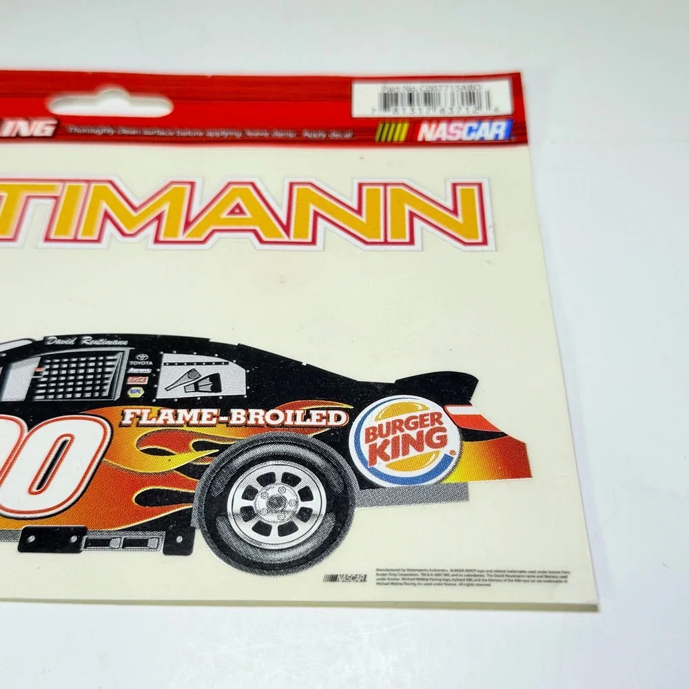NASCAR David Reutimann 00 Burger King Toyota Camry Static Cling Decal C007715ABO